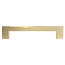 Hapny Home [TW544-SB] Solid Brass Cabinet Pull Handle - Twist Series - Oversized - Satin Brass Finish - 5" C/C - 5 9/16" L