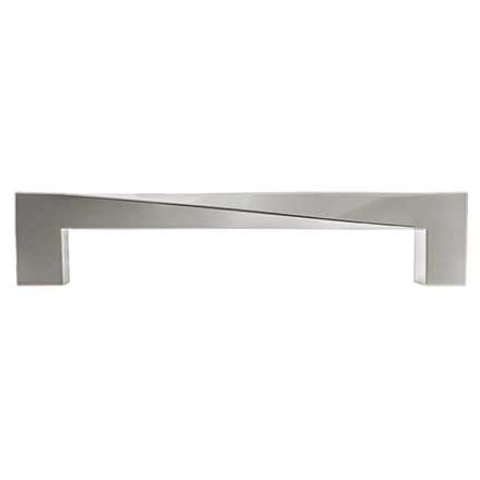 Hapny Home [TW544-SN] Solid Brass Cabinet Pull Handle - Twist Series - Oversized - Satin Nickel Finish - 5&quot; C/C - 5 9/16&quot; L