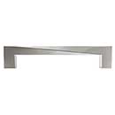 Hapny Home [TW544-SN] Solid Brass Cabinet Pull Handle - Twist Series - Oversized - Satin Nickel Finish - 5" C/C - 5 9/16" L