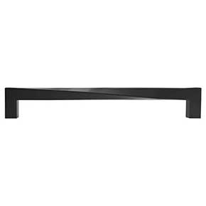 Hapny Home [TW545-MB] Solid Brass Cabinet Pull Handle - Twist Series - Oversized - Matte Black Finish - 8" C/C - 8 9/16" L