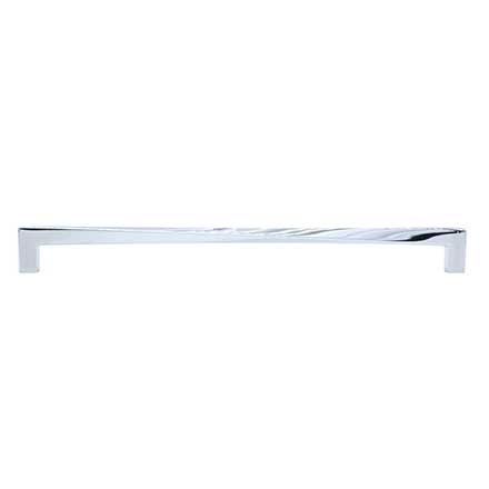 Hapny Home [TW547-PC] Solid Brass Cabinet Pull Handle - Twist Series - Oversized - Polished Chrome Finish - 12&quot; C/C - 12 1/2&quot; L