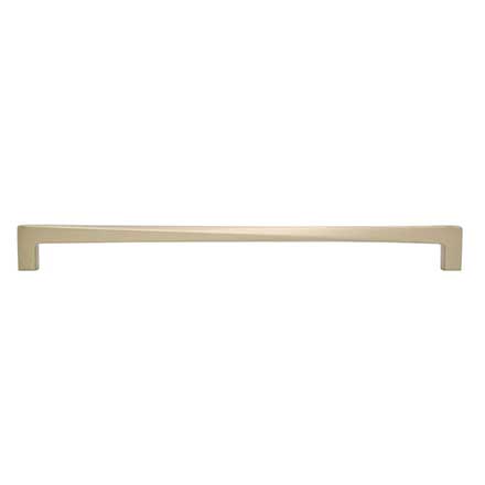 Hapny Home [TW547-SB] Solid Brass Cabinet Pull Handle - Twist Series - Oversized - Satin Brass Finish - 12&quot; C/C - 12 1/2&quot; L