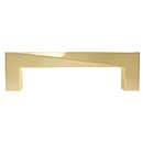 Hapny Home [TW543-SB] Solid Brass Cabinet Pull Handle - Twist Series - Standard Size - Satin Brass Finish - 96mm C/C - 4 5/16" L