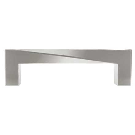 Hapny Home [TW543-SN] Solid Brass Cabinet Pull Handle - Twist Series - Standard Size - Satin Nickel Finish - 96mm C/C - 4 5/16&quot; L