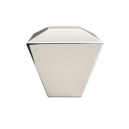 Hapny Home [D07-PN] Solid Brass Cabinet Knob - Diamond Series - Polished Nickel Finish - 1 3/8&quot; Sq.