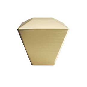Hapny Home [D07-SB] Solid Brass Cabinet Knob - Diamond Series - Satin Brass Finish - 1 3/8" Sq.