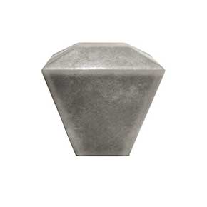 Hapny Home [D07-WN] Solid Brass Cabinet Knob - Diamond Series - Weathered Nickel Finish - 1 3/8" Sq.