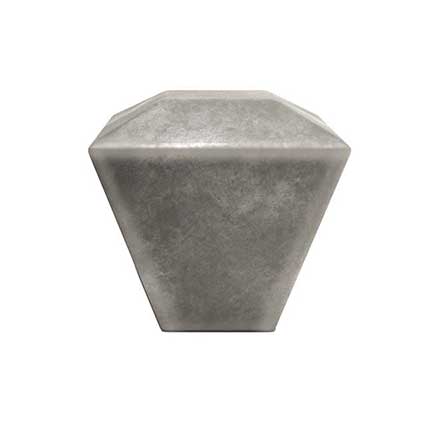 Hapny Home [D07-WN] Solid Brass Cabinet Knob - Diamond Series - Weathered Nickel Finish - 1 3/8&quot; Sq.