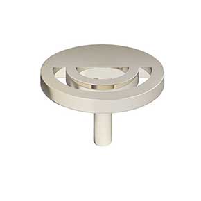 Hapny Home [H22-PN] Solid Brass Cabinet Knob - Horizon Series - Polished Nickel Finish - 1 1/2