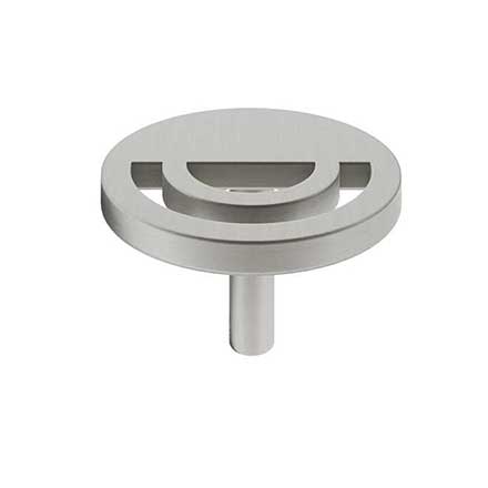 Hapny Home [H22-SN] Solid Brass Cabinet Knob - Horizon Series - Satin Nickel Finish - 1 1/2&quot; Dia.