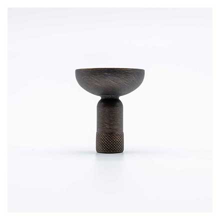 Hapny Home [K32-AE] Solid Brass Cabinet Knob - Knurled Series - Antique English Finish - 1 3/16&quot; Dia.