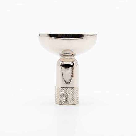 Hapny Home [K32-PN] Solid Brass Cabinet Knob - Knurled Series - Polished Nickel Finish - 1 3/16" Dia.