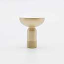 Hapny Home [K32-SB] Solid Brass Cabinet Knob - Knurled Series - Satin Brass Finish - 1 3/16" Dia.
