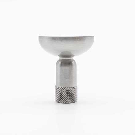 Hapny Home [K32-SN] Solid Brass Cabinet Knob - Knurled Series - Satin Nickel Finish - 1 3/16" Dia.