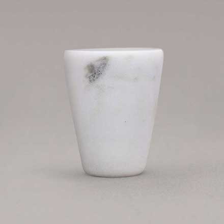 Hapny Home [MC09-CA] Marble Cabinet Knob - Cone - White Carrara - 7/8" Dia.