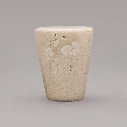 Hapny Home [MC09-TR] Marble Cabinet Knob - Cone - Warm Travertine - 7/8" Dia.