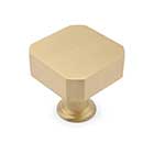 Hapny Home [M28-SB] Solid Brass Cabinet Knob - Mod Series - Satin Brass Finish - 1 3/16&quot; Sq.