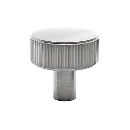 Hapny Home [R04-SN] Solid Brass Cabinet Knob - Ribbed Series - Satin Nickel Finish - 1 3/8&quot; Dia.