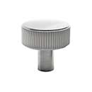 Hapny Home [R04-SN] Solid Brass Cabinet Knob - Ribbed Series - Satin Nickel Finish - 1 3/8" Dia.