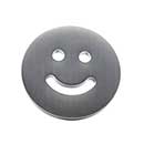 Hapny Home [SM25-SN] Solid Brass Cabinet Knob - Smiley Series - Satin Nickel Finish - 1 1/2" Dia.