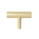 Hapny Home [SU14-SB] Solid Brass Cabinet T-Knob - Sunburst Series - Satin Brass Finish - 1 15/16" L