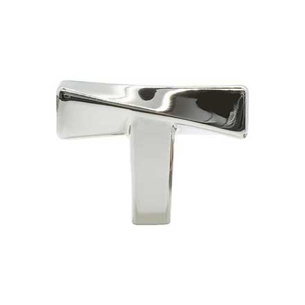 Hapny Home [TW16-PN] Solid Brass Cabinet T-Knob - Twist Series - Polished Nickel Finish - 1 3/4&quot; L