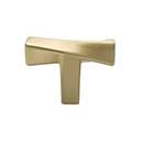 Hapny Home [TW16-SB] Solid Brass Cabinet T-Knob - Twist Series - Satin Brass Finish - 1 3/4&quot; L