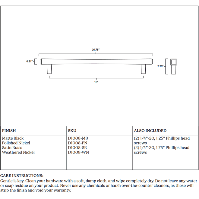 Hapny Home D1008 Appliance Pull Handle