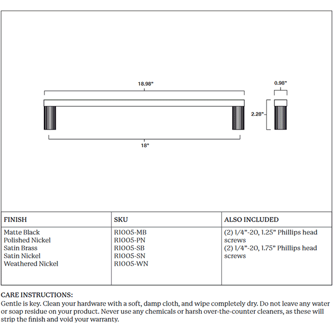 Hapny Home R1005 Appliance Pull Handle