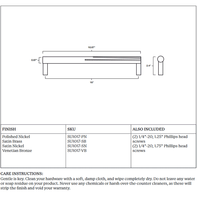 Hapny Home SU1017 Appliance Pull Handle