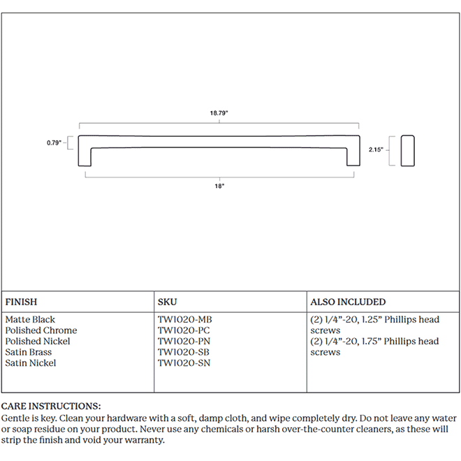 Hapny Home TW1020 Appliance Pull Handle