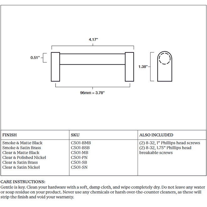 Hapny Home C501 Cabinet Pull Handle Hapny Home C501 Cabinet Pull Handle