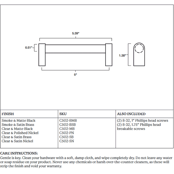 Hapny Home C502 Cabinet Pull Handle Hapny Home C502 Cabinet Pull Handle
