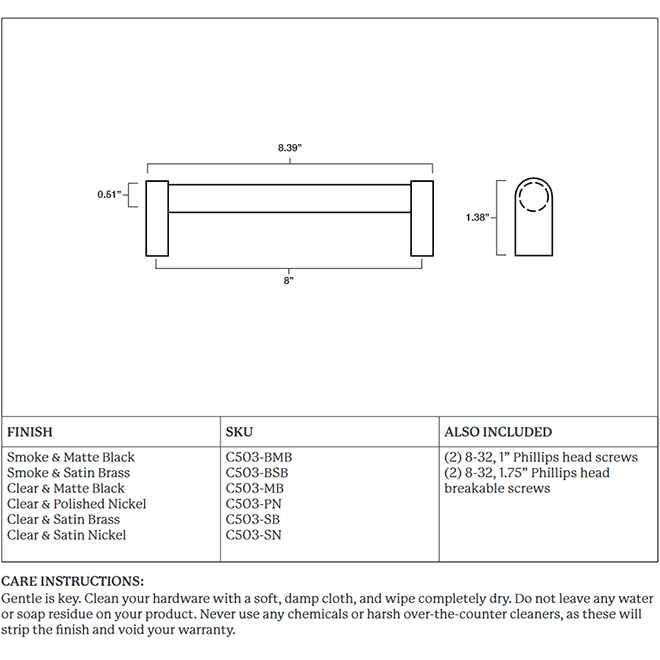 Hapny Home C503 Cabinet Pull Handle Hapny Home C503 Cabinet Pull Handle