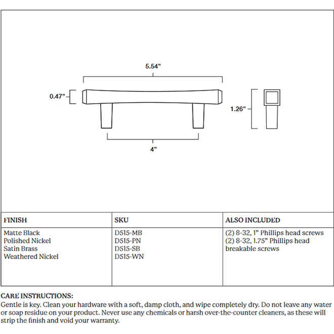 Hapny Home D515 Cabinet Pull Handle Hapny Home D515 Cabinet Pull Handle