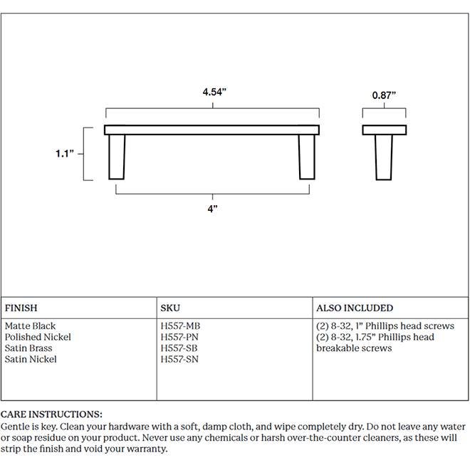 Hapny Home H557 Cabinet Pull Handle Hapny Home H557 Cabinet Pull Handle