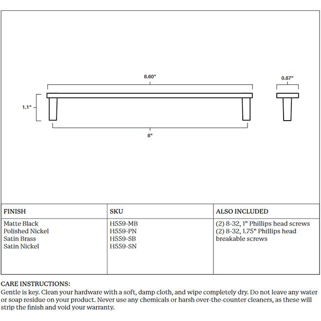 Hapny Home H559 Cabinet Pull Handle Hapny Home H559 Cabinet Pull Handle