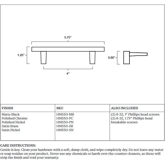 Hapny Home HM550 Cabinet Pull Handle Hapny Home HM550 Cabinet Pull Handle
