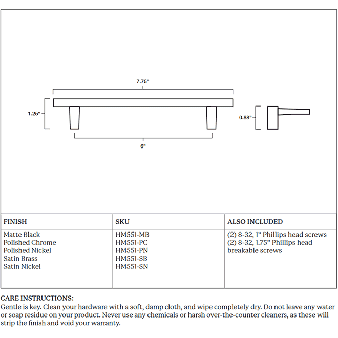 Hapny Home HM551 Cabinet Pull Handle Hapny Home HM551 Cabinet Pull Handle
