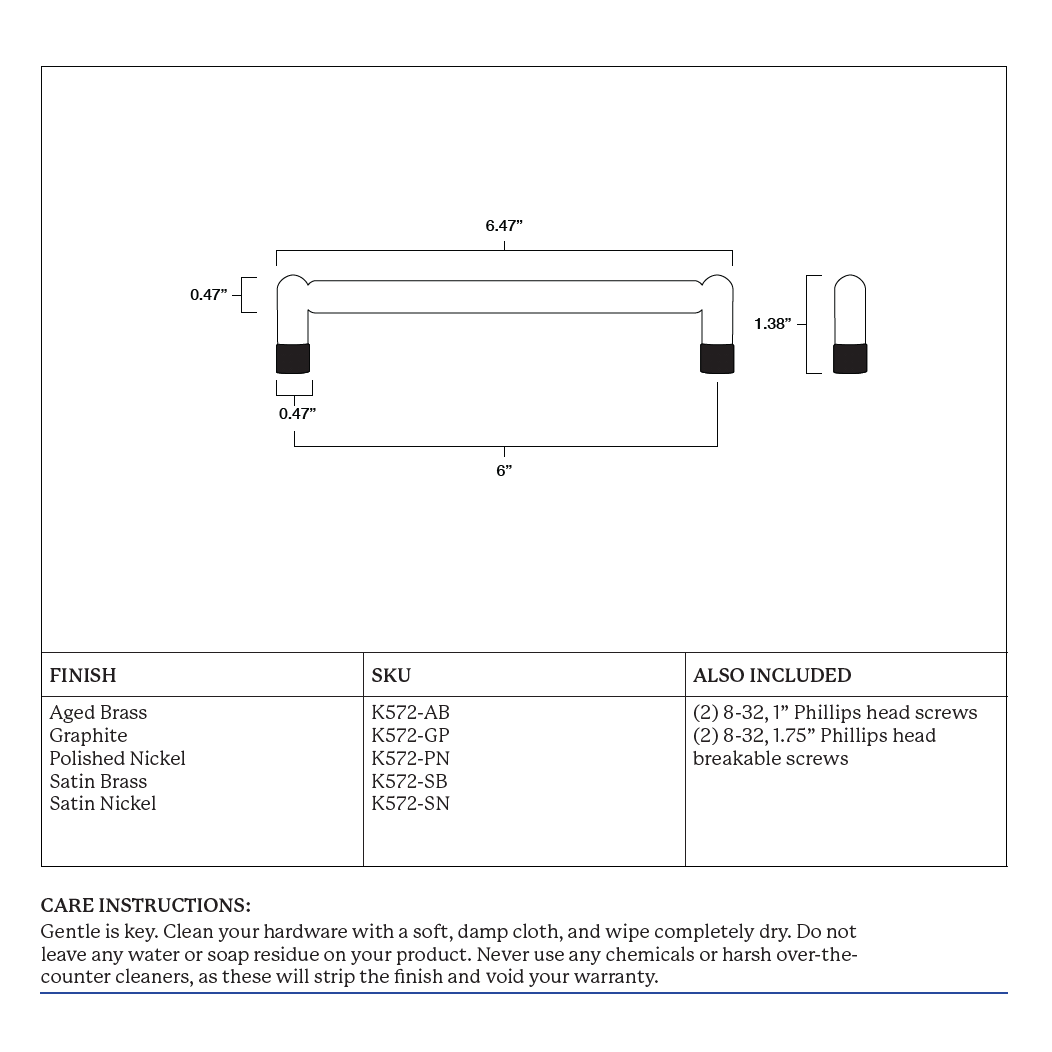Hapny Home K572 Cabinet Pull Handle Hapny Home K572 Cabinet Pull Handle