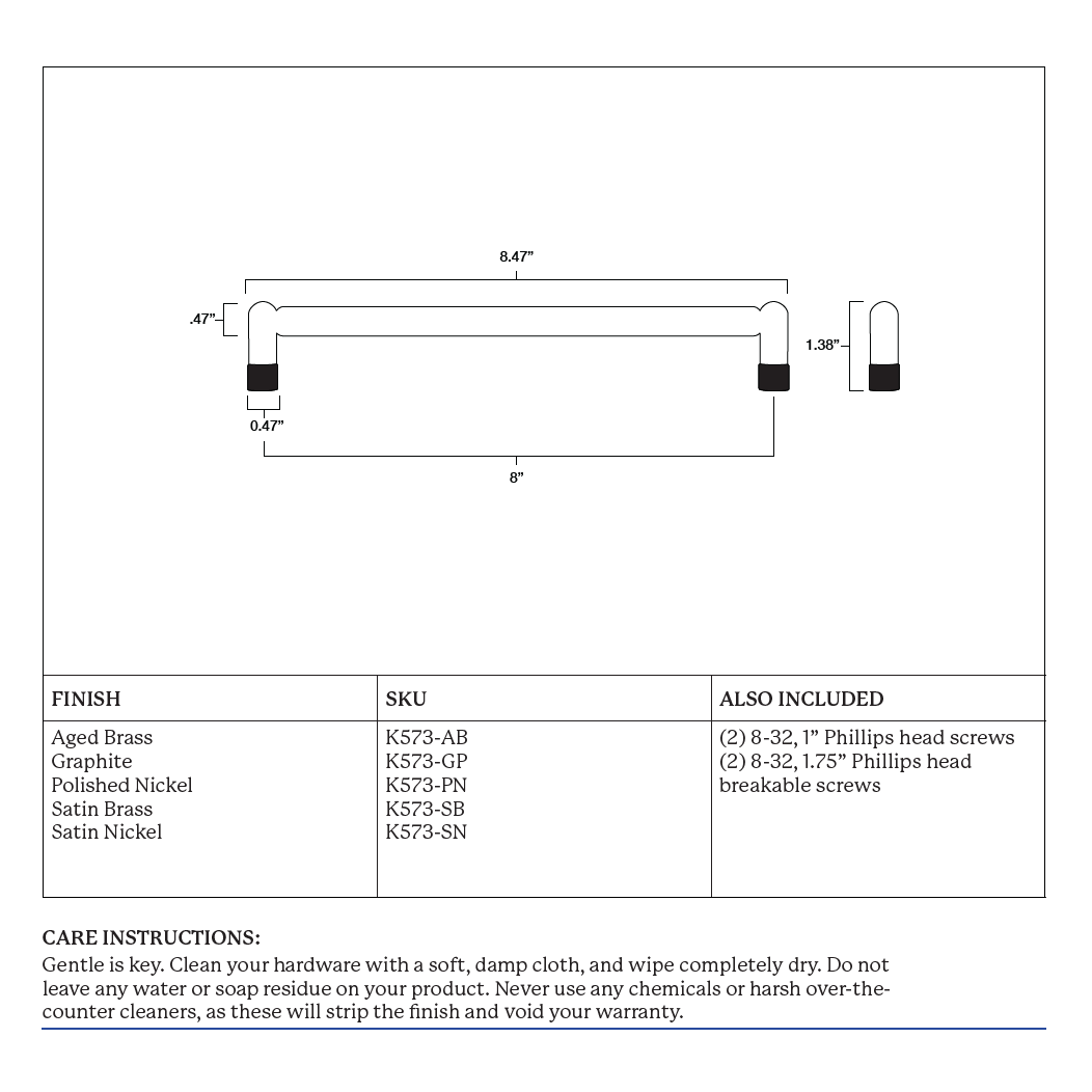 Hapny Home K573 Cabinet Pull Handle Hapny Home K573 Cabinet Pull Handle