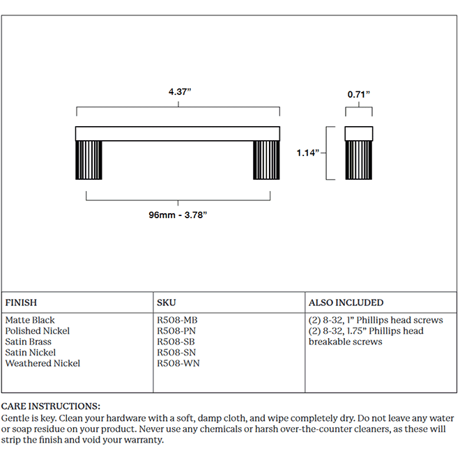 Hapny Home R508 Cabinet Pull Handle Hapny Home R508 Cabinet Pull Handle