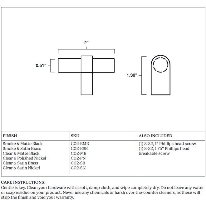 Hapny Home C02 Cabinet Knob