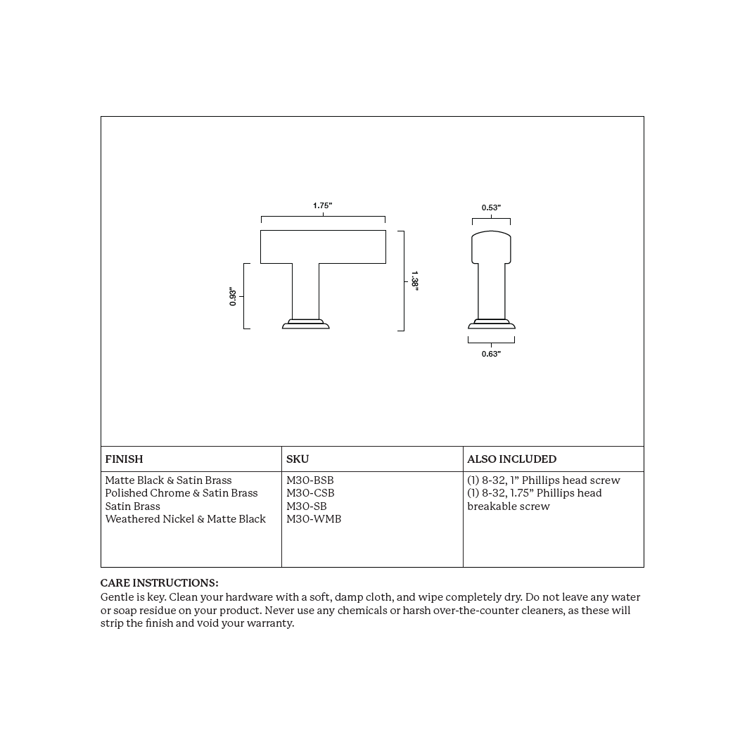 Hapny Home M30 Cabinet Knob