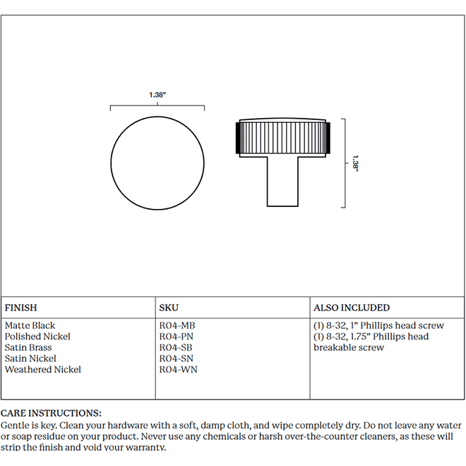 Hapny Home R04 Cabinet Knob Hapny Home R04 Cabinet Knob