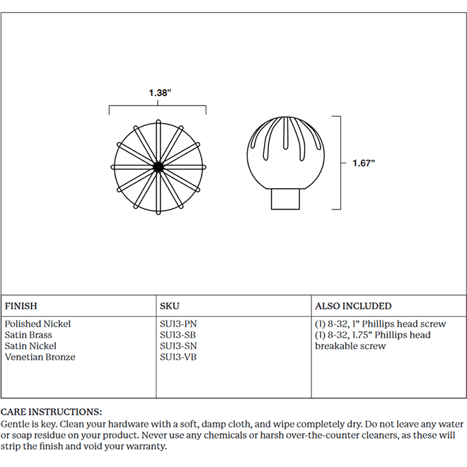 Hapny Home SU13 Cabinet Knob