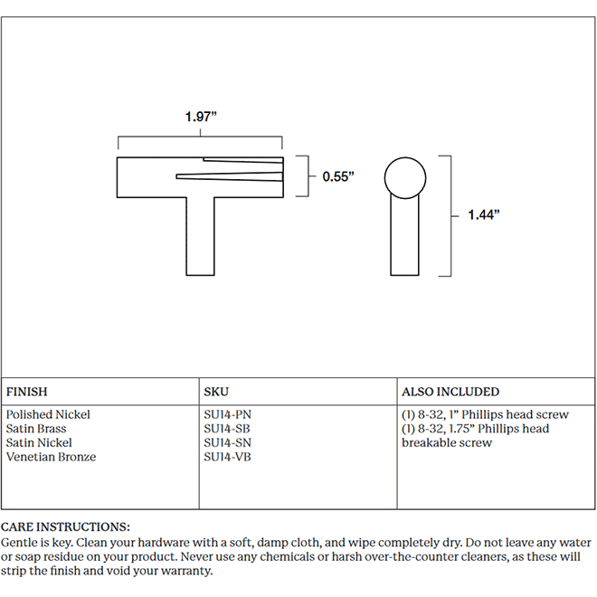 Hapny Home SU14 Cabinet Knob Hapny Home SU14 Cabinet Knob
