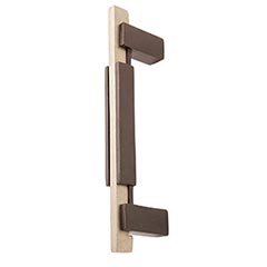 Hardware International [01-109-EP] Solid Bronze Small Appliance Pull Handle - Edge Series - Espresso / Platinum Finish - 9&quot; C/C - 10 7/8&quot; L