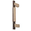 Hardware International [01-109-PE] Solid Bronze Small Appliance Pull Handle - Edge Series - Platinum / Espresso Finish - 9" C/C - 10 7/8" L