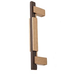 Hardware International [01-112-CE] Solid Bronze Appliance/Door Pull Handle - Edge Series - Champagne / Espresso Finish - 12&quot; C/C - 14 3/8&quot; L